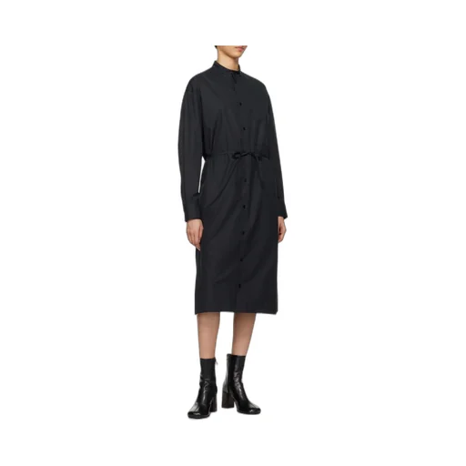 Drawstring Long Sleeved Shirt Dress