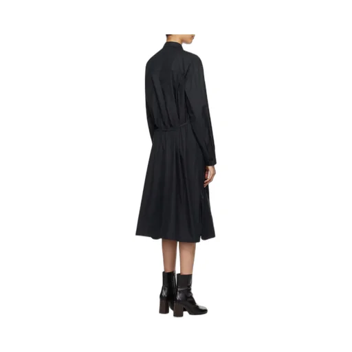 Drawstring Long Sleeved Shirt Dress