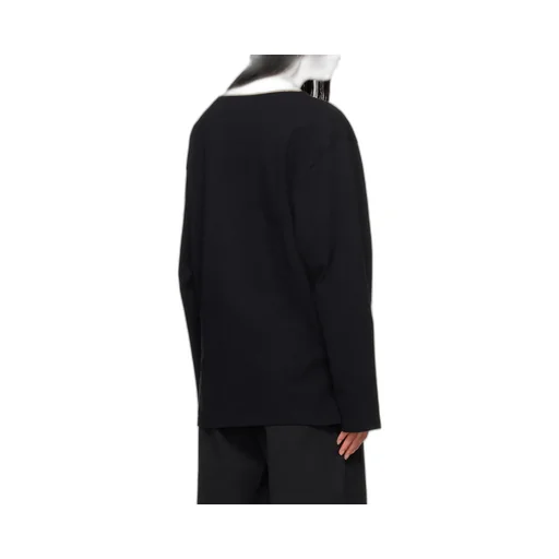 Wide Neck Long-Sleeved T-Shirt