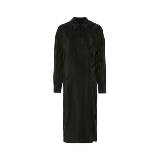 Straight Collar Twisted Dress