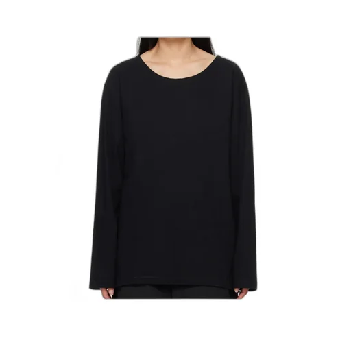 Wide Neck Long-Sleeved T-Shirt