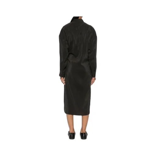 Straight Collar Twisted Dress
