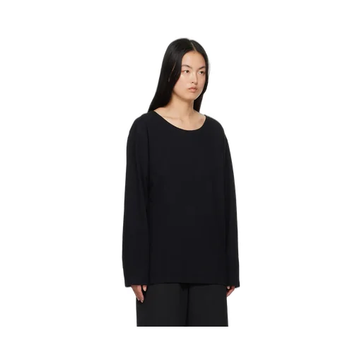 Wide Neck Long-Sleeved T-Shirt