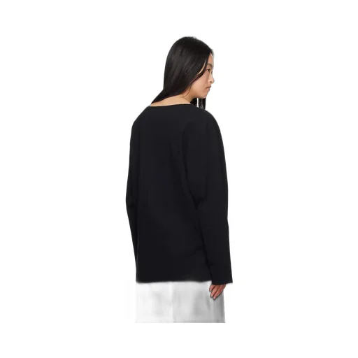 Wide Neck Long-Sleeved T-Shirt