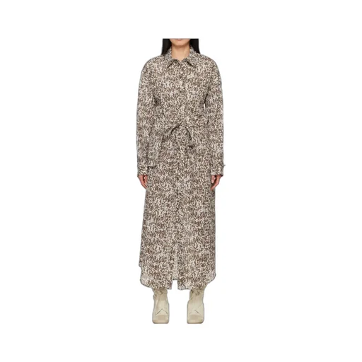Printed Lapel Dress
