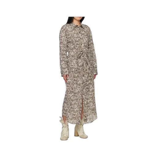 Printed Lapel Dress