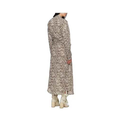 Printed Lapel Dress