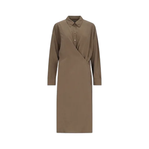 Straight Collar Twisted Dress