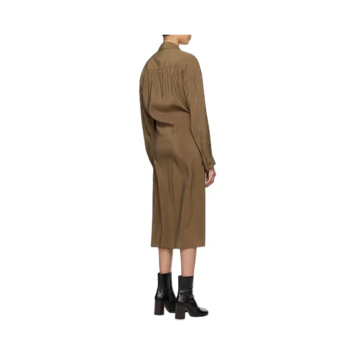 Straight Collar Twisted Dress