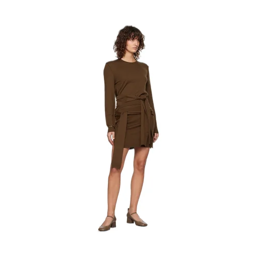 Trompe L'oeil Knotted Mini Skirt