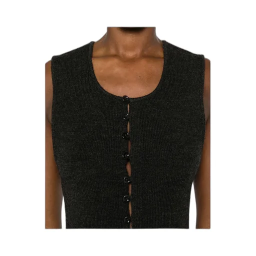 Sleeveless Knitted Cardigan