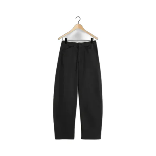 Asymmetrical Belt Ring Casual Pants