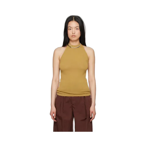 Backless Knitted Neck Vest