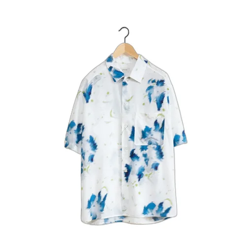 Flower Pattern Short-Sleeved Shirt