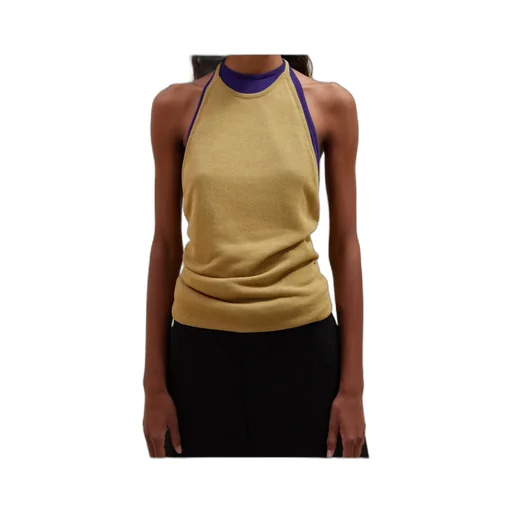 Backless Knitted Neck Vest