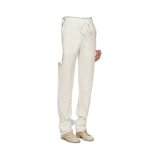 Chambray Drawstring Tapered Trousers