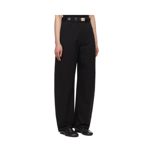 Asymmetrical Belt Ring Casual Pants