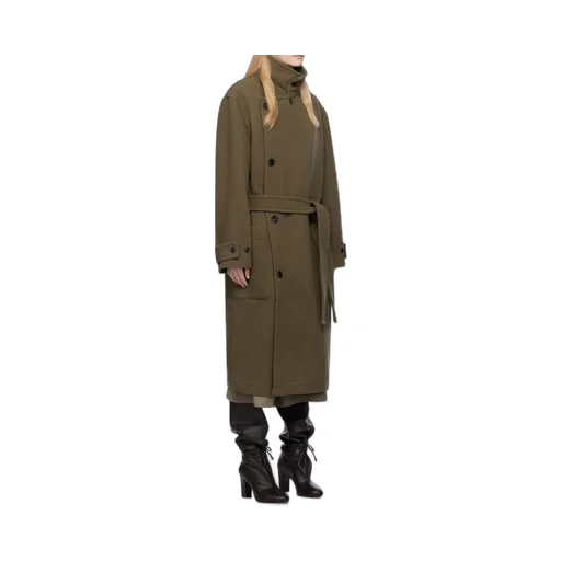 Double-Breasted Belted Coat