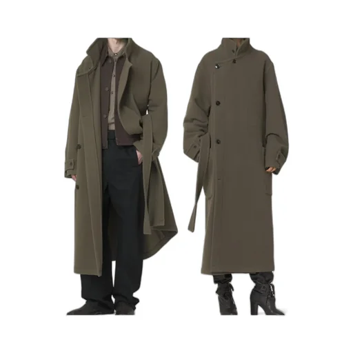 Double-Breasted Belted Coat