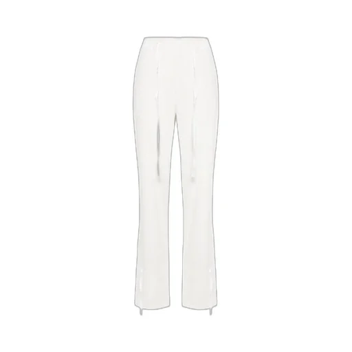 Chambray Drawstring Tapered Trousers