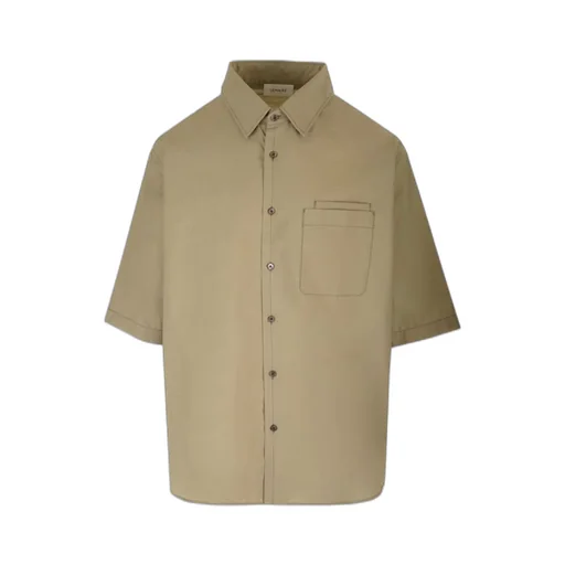 Button-Up Curved Hem Shirt