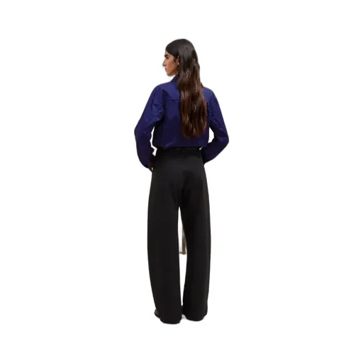 Asymmetrical Belt Ring Casual Pants