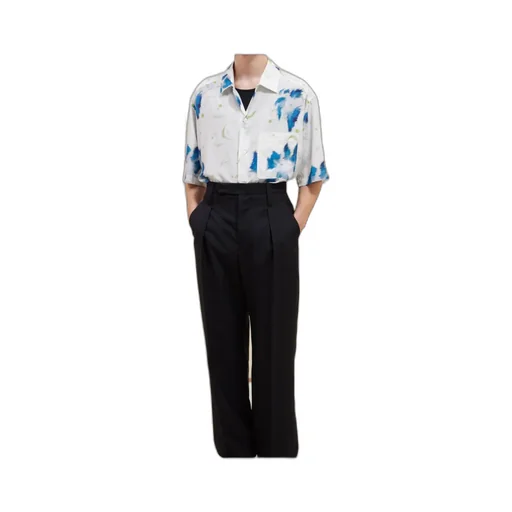 Flower Pattern Short-Sleeved Shirt