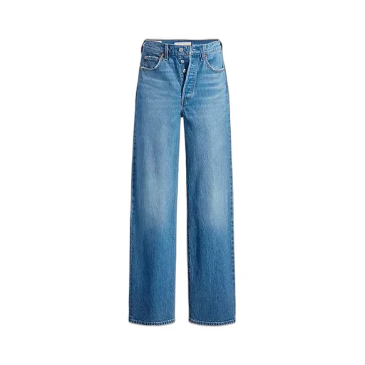 Logo Patch Straight Leg Jeans