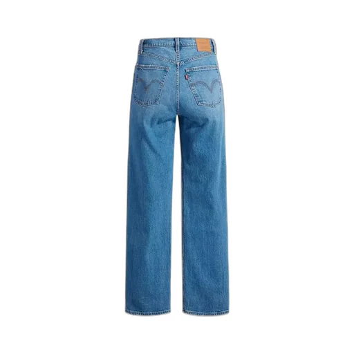 Logo Patch Straight Leg Jeans