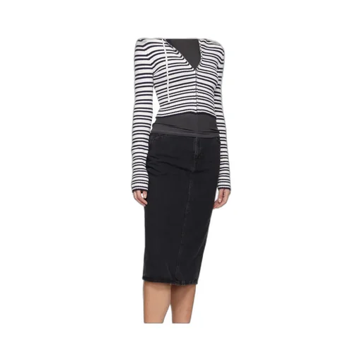 High Rise Slit Skirt