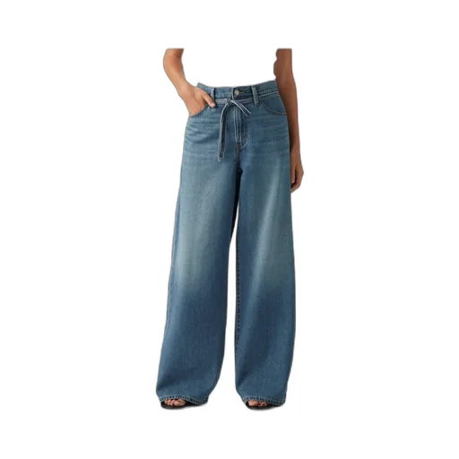 Wide Leg Tie Waist Jeans