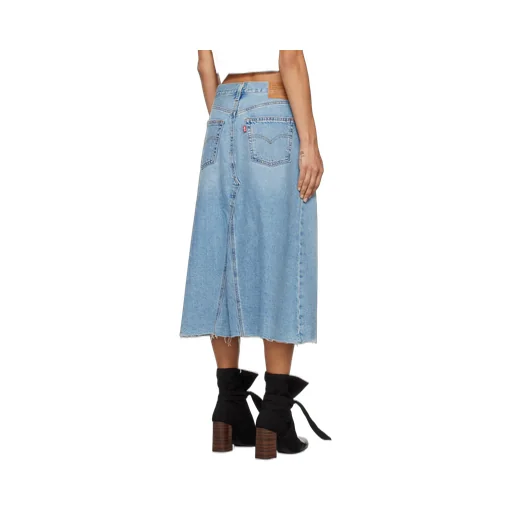 Denim Skirt With Belt Loops