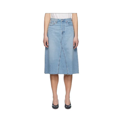 Denim Skirt With Belt Loops