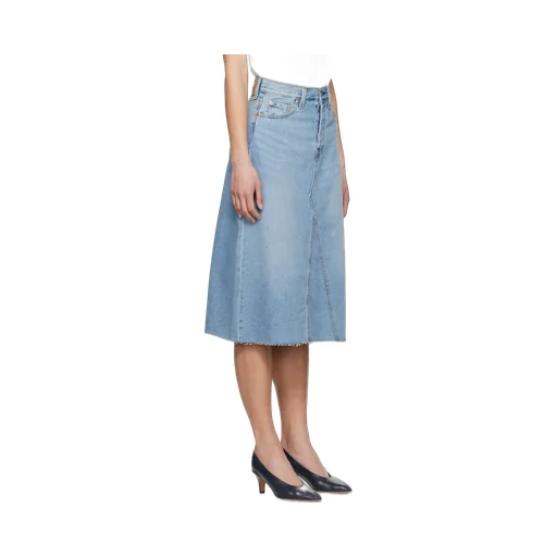 Denim Skirt With Belt Loops
