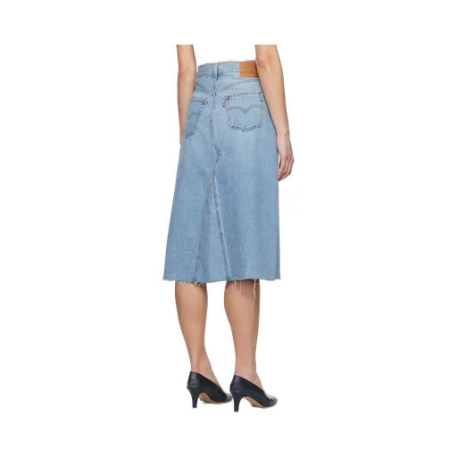 Denim Skirt With Belt Loops