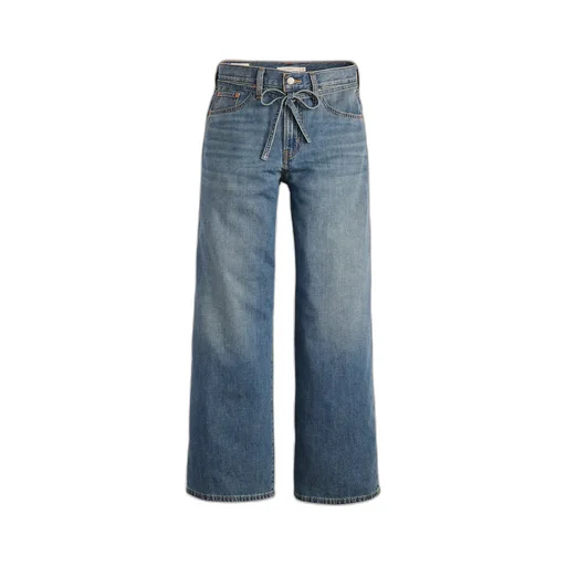 Wide Leg Tie Waist Jeans
