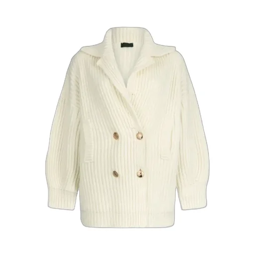 Double-Breasted Knitted Coat