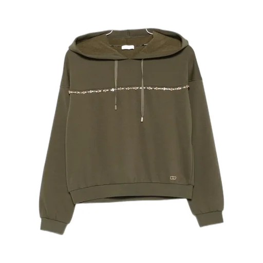 Embellished-Band Hoodie