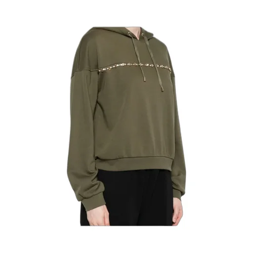 Embellished-Band Hoodie