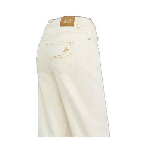 Straight Leg Logo Patch Jeans