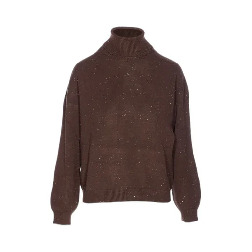 Roll-Neck Sequin-Embellished Sweater
