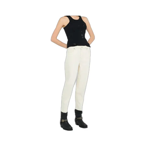 Straight Leg Logo Patch Jeans