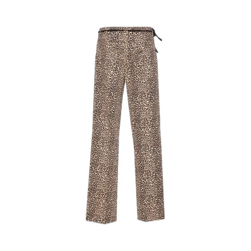 Belt Loop Leopard Print Pants