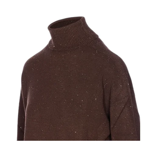 Roll-Neck Sequin-Embellished Sweater