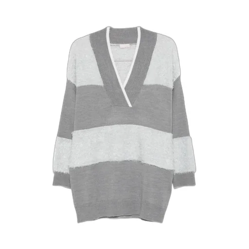 V-Neck Striped Sweater