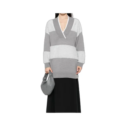 V-Neck Striped Sweater