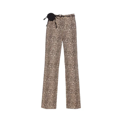 Belt Loop Leopard Print Pants