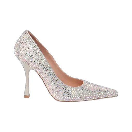 Embellished Sculpted Heel Pumps