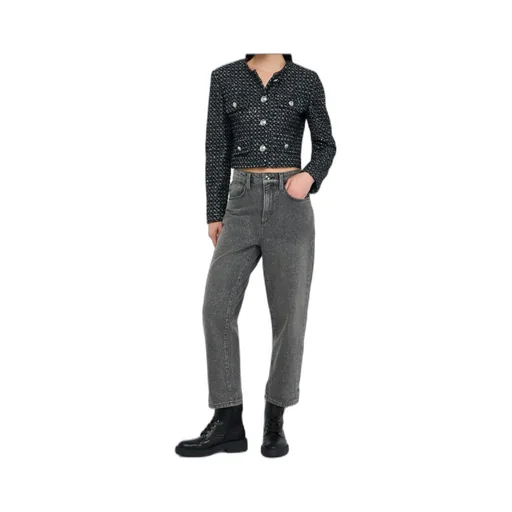 High-Waisted Straight-Leg Jeans