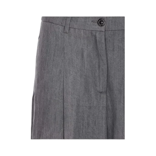 Straight-Leg Pleated Trousers